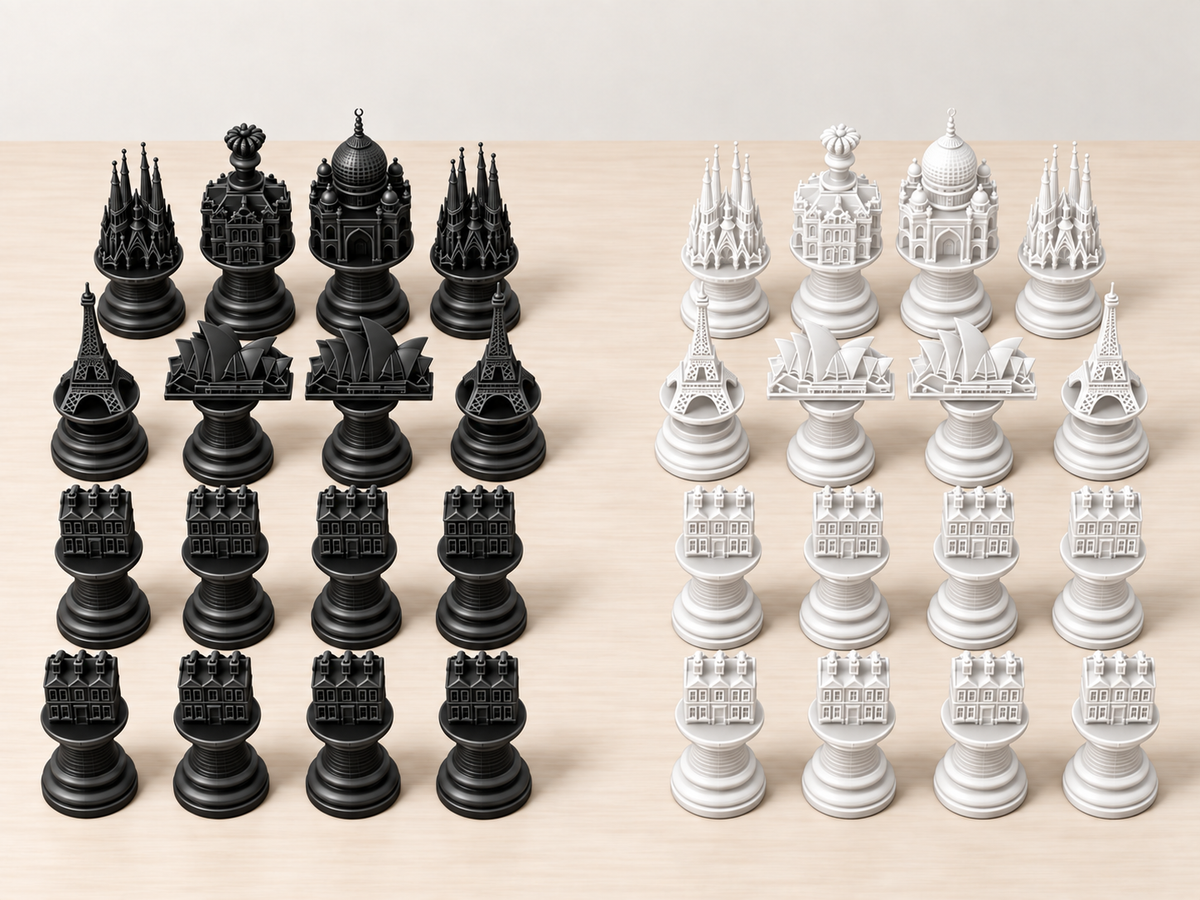 Architectura Mundi – Schachfigurenset mit 32 Figuren – Ansicht 11