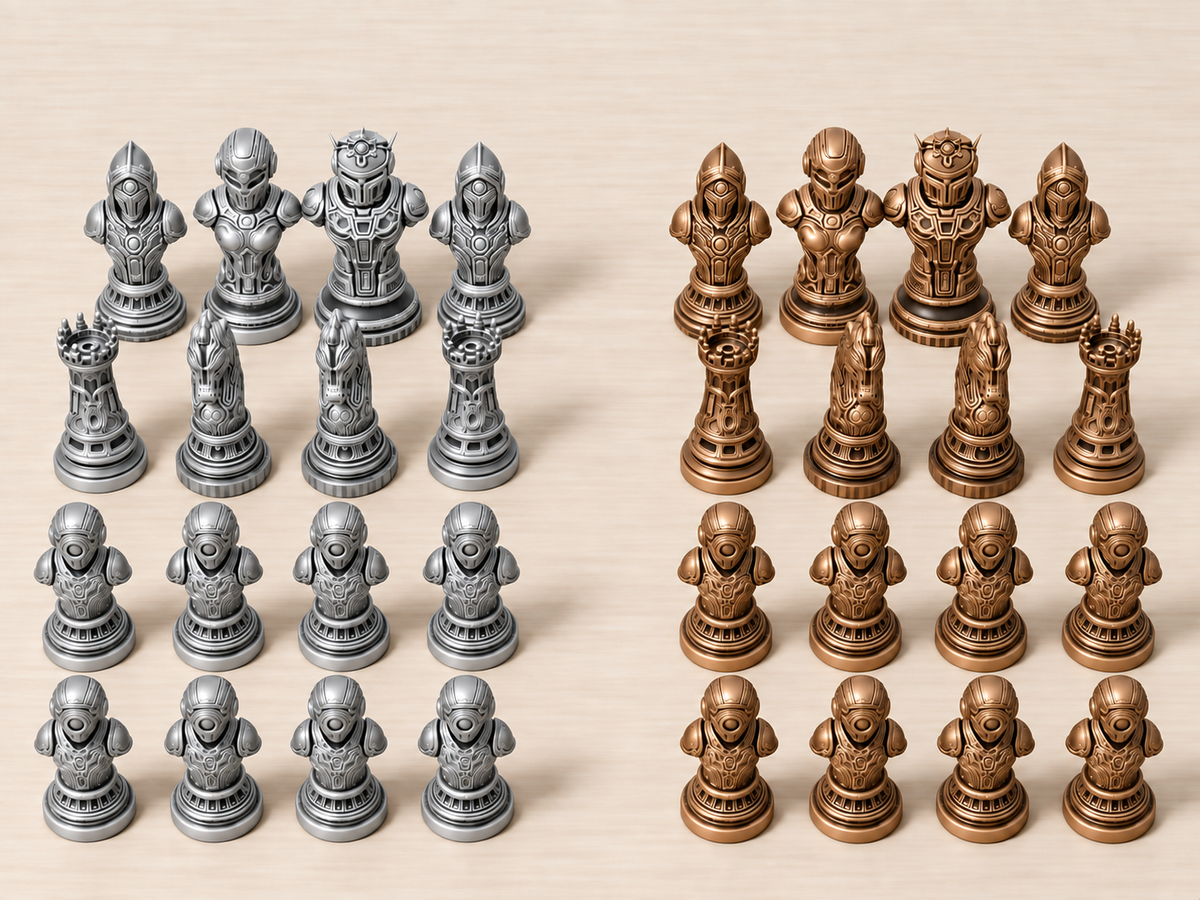 Echelon X – Cybernetisches Schachfigurenset mit 32 Figuren – Ansicht 10
