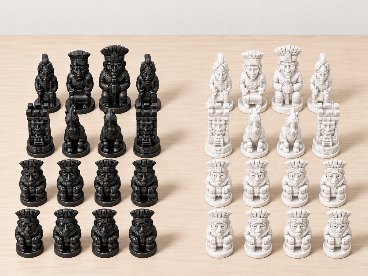 Maya – Historisches Schachfigurenset mit 32 Figuren – Ansicht 11