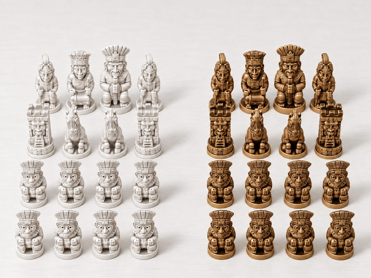 Maya – Historisches Schachfigurenset mit 32 Figuren – Ansicht 13
