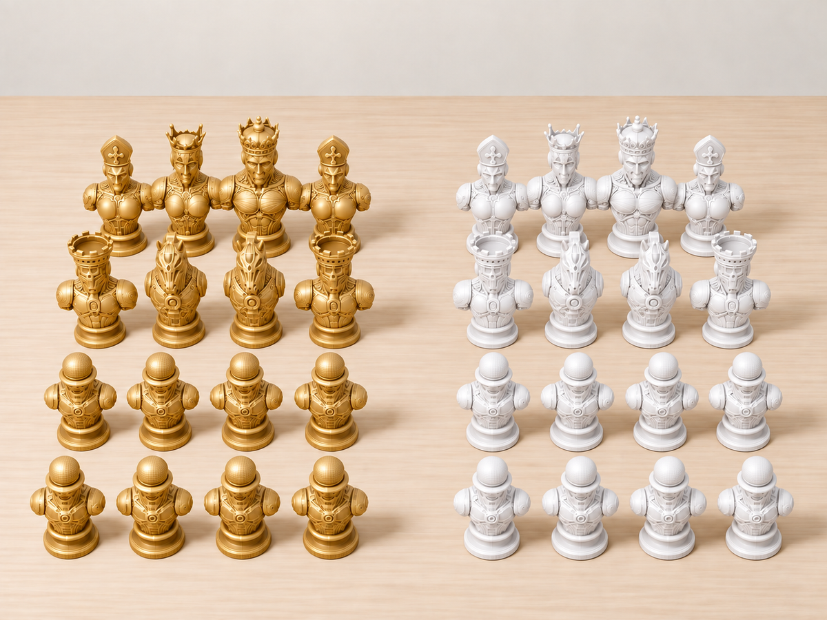 Droid – Mechanisches Schachfigurenset mit 32 Figuren – Ansicht 6