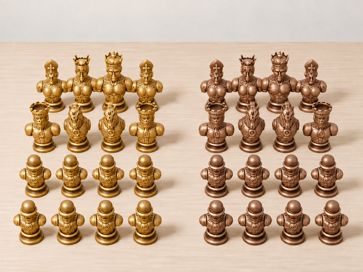 Droid – Mechanisches Schachfigurenset mit 32 Figuren – Ansicht 7
