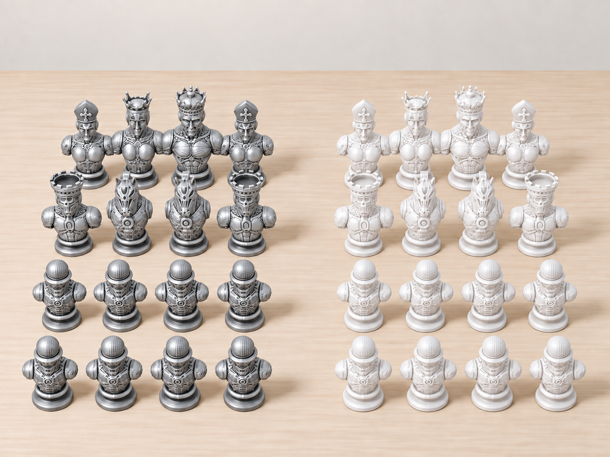 Droid – Mechanisches Schachfigurenset mit 32 Figuren – Ansicht 9