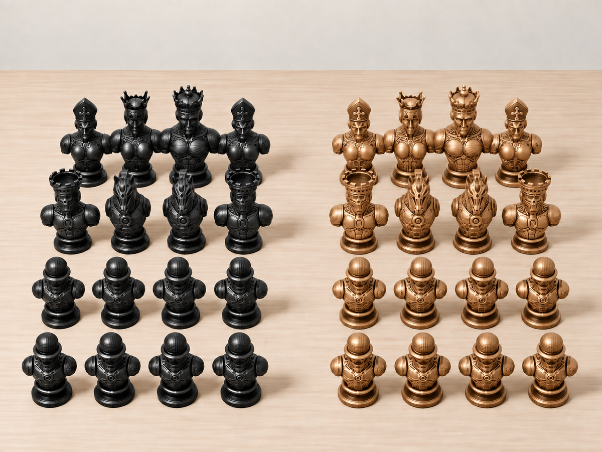Droid – Mechanisches Schachfigurenset mit 32 Figuren – Ansicht 12