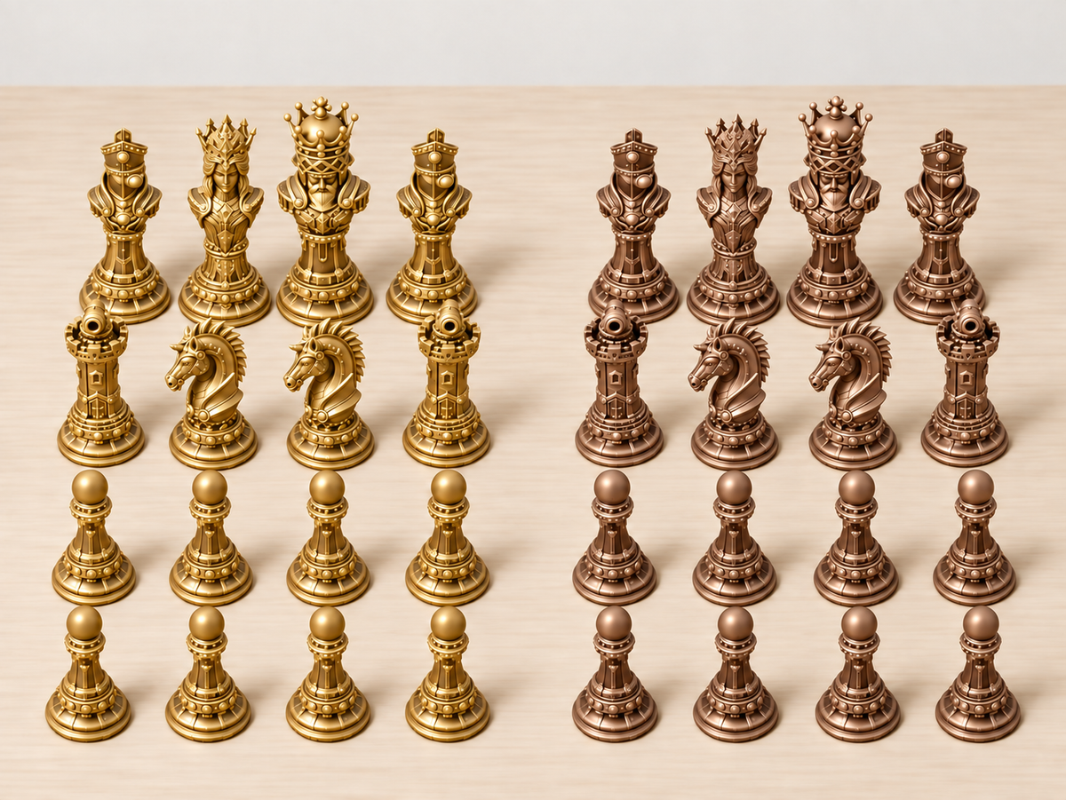 Brass Syndicate – Steampunk-Schachfigurenset mit 32 Figuren – Ansicht 7
