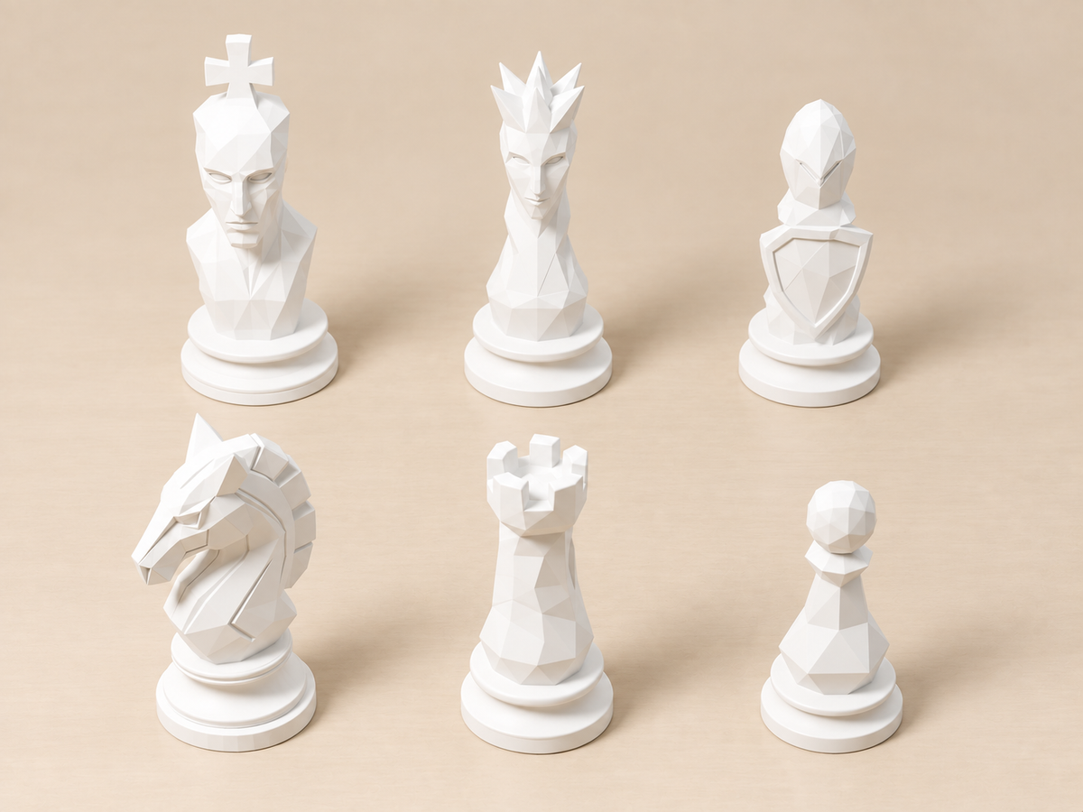 Shadowglow – Fantasy-Schachfigurenset mit 32 Figuren – Ansicht 2