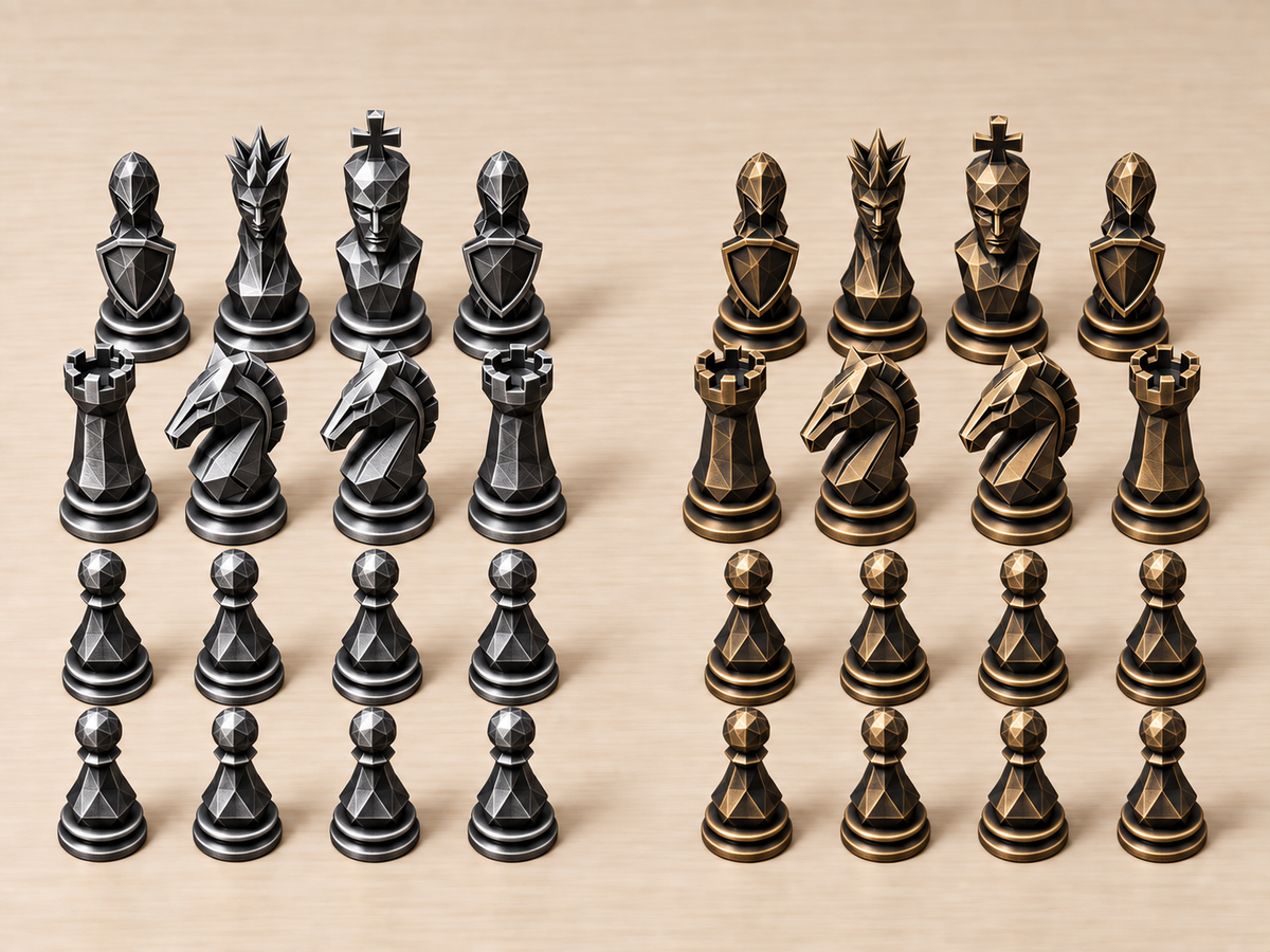 Shadowglow – Fantasy-Schachfigurenset mit 32 Figuren – Ansicht 3