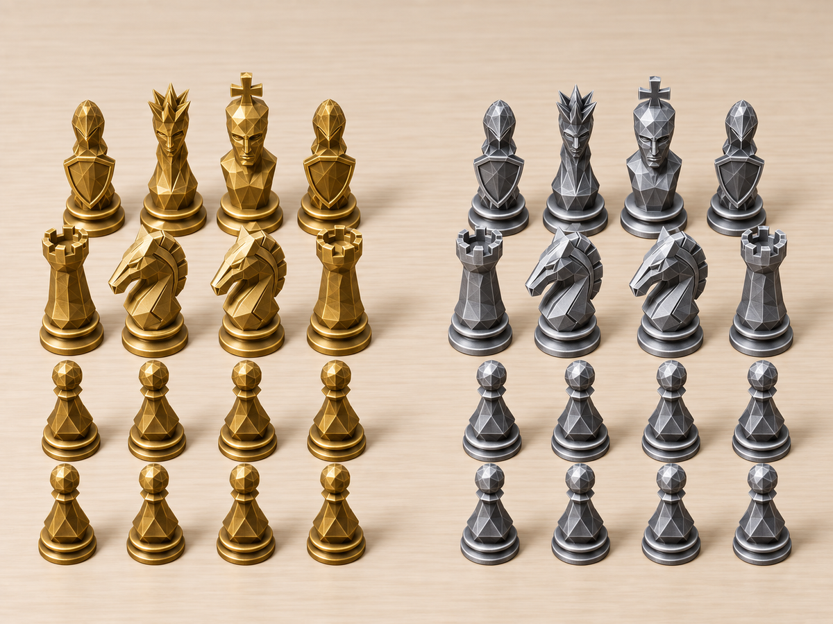 Shadowglow – Fantasy-Schachfigurenset mit 32 Figuren – Ansicht 4