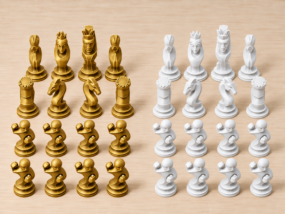Fragmenta – skulpturales Schachfigurenset mit 32 Figuren – Ansicht 6