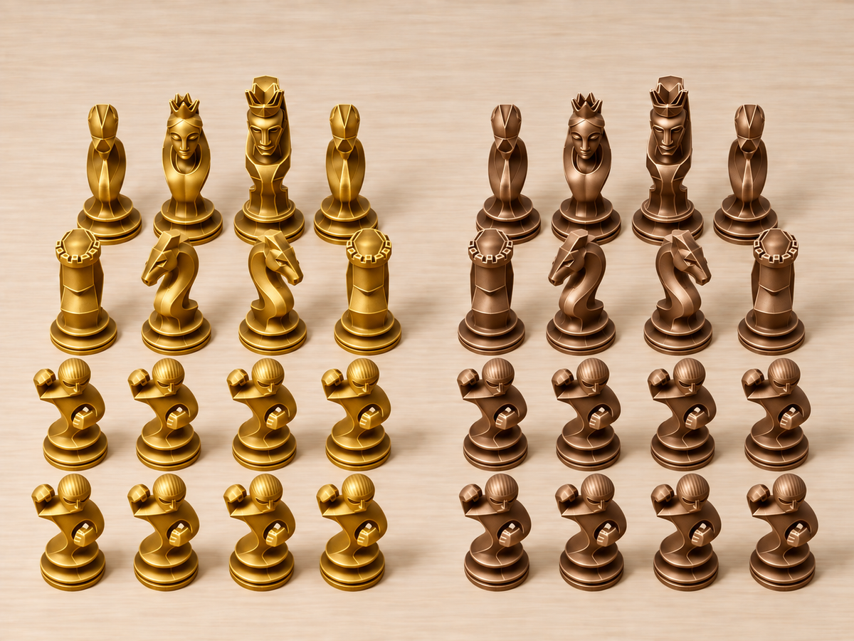 Fragmenta – skulpturales Schachfigurenset mit 32 Figuren – Ansicht 7