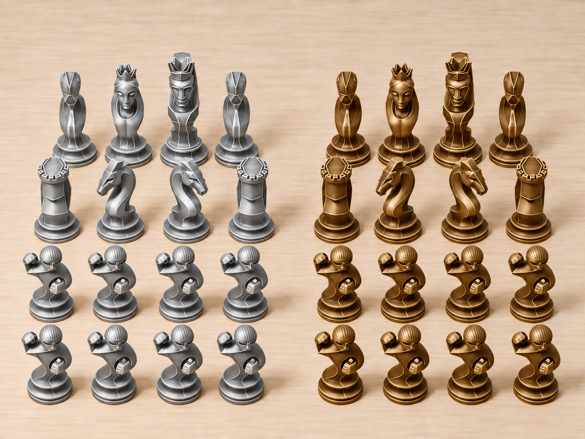Fragmenta – skulpturales Schachfigurenset mit 32 Figuren – Ansicht 10