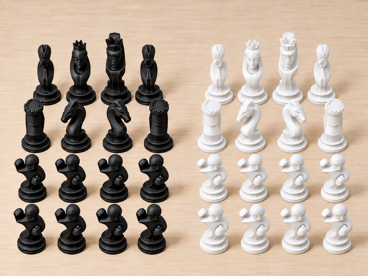 Fragmenta – skulpturales Schachfigurenset mit 32 Figuren – Ansicht 11