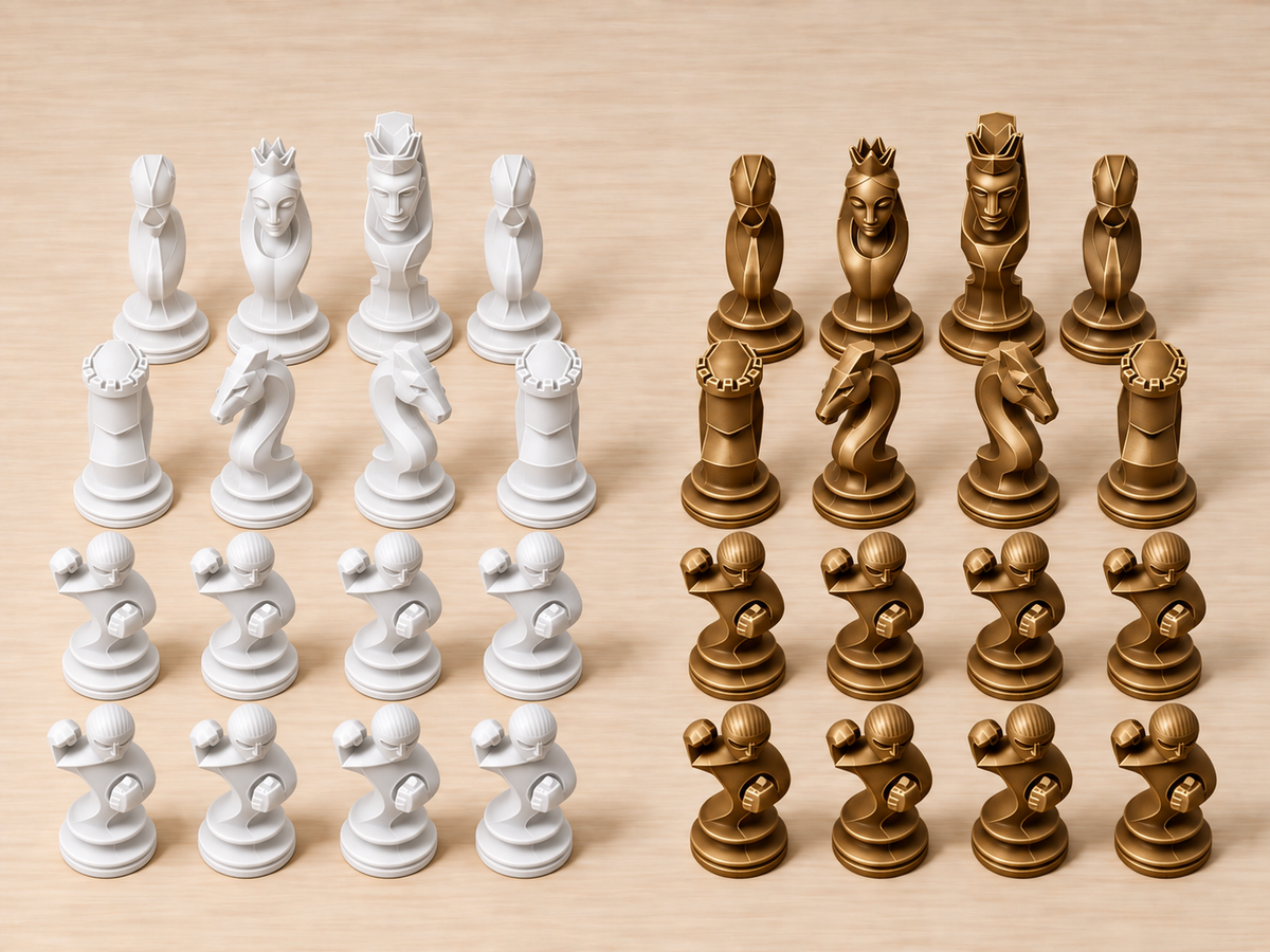 Fragmenta – skulpturales Schachfigurenset mit 32 Figuren – Ansicht 13