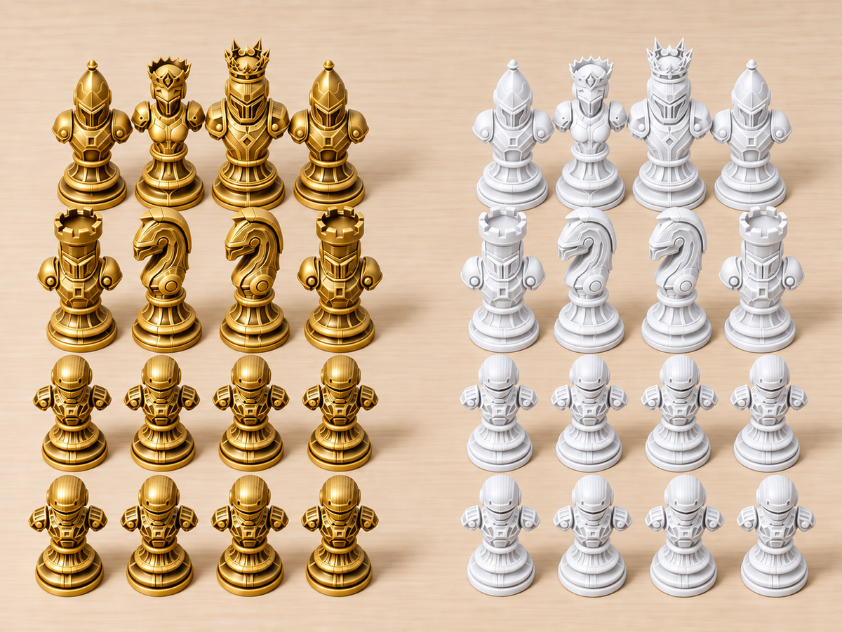 Celestial Dynasty – futuristisches Schachfigurenset mit 32 Figuren – Ansicht 6