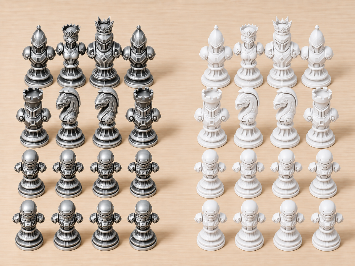 Celestial Dynasty – futuristisches Schachfigurenset mit 32 Figuren – Ansicht 9