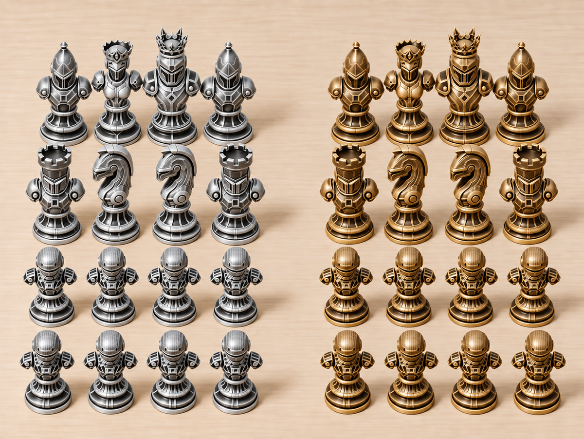 Celestial Dynasty – futuristisches Schachfigurenset mit 32 Figuren – Ansicht 10