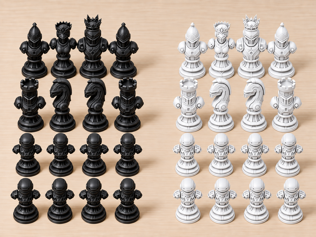 Celestial Dynasty – futuristisches Schachfigurenset mit 32 Figuren – Ansicht 11