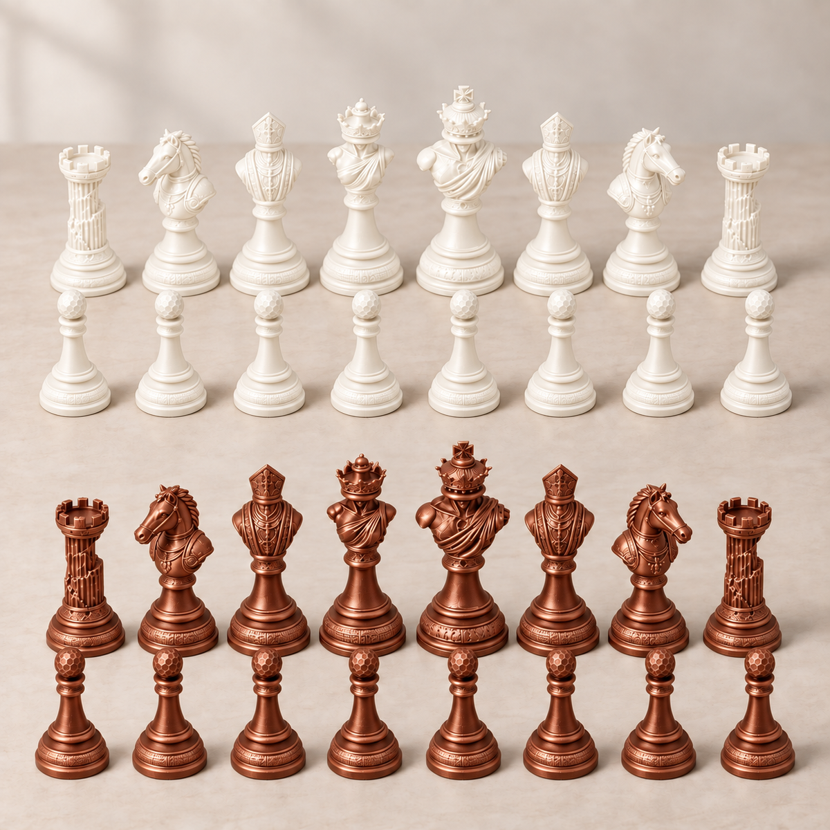 The Sculpted Throne – klassisches Schachfigurenset mit 32 Figuren – Ansicht 13