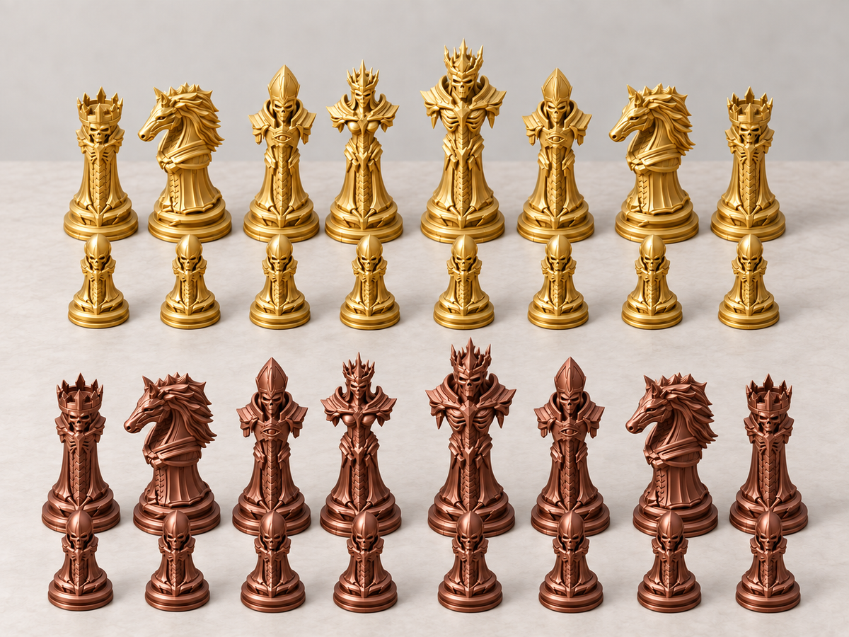 Eclypse Realm – düsteres Fantasy-Schachfigurenset mit 32 Figuren – Ansicht 7