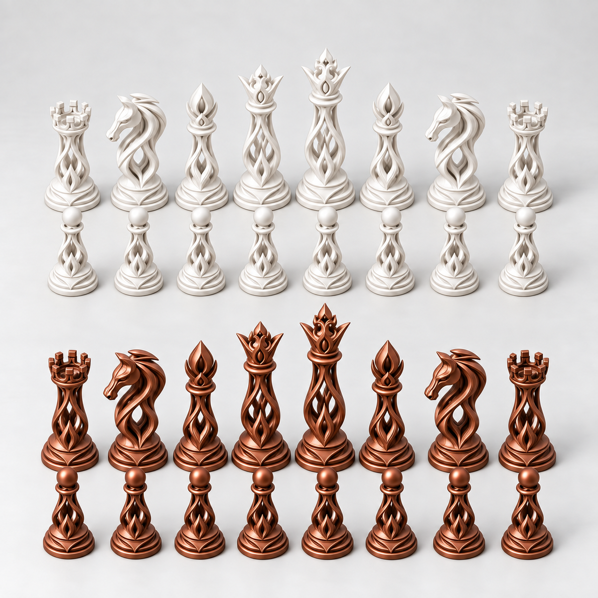 Eliptica – organisches Schachfigurenset mit 32 Figuren – Ansicht 13