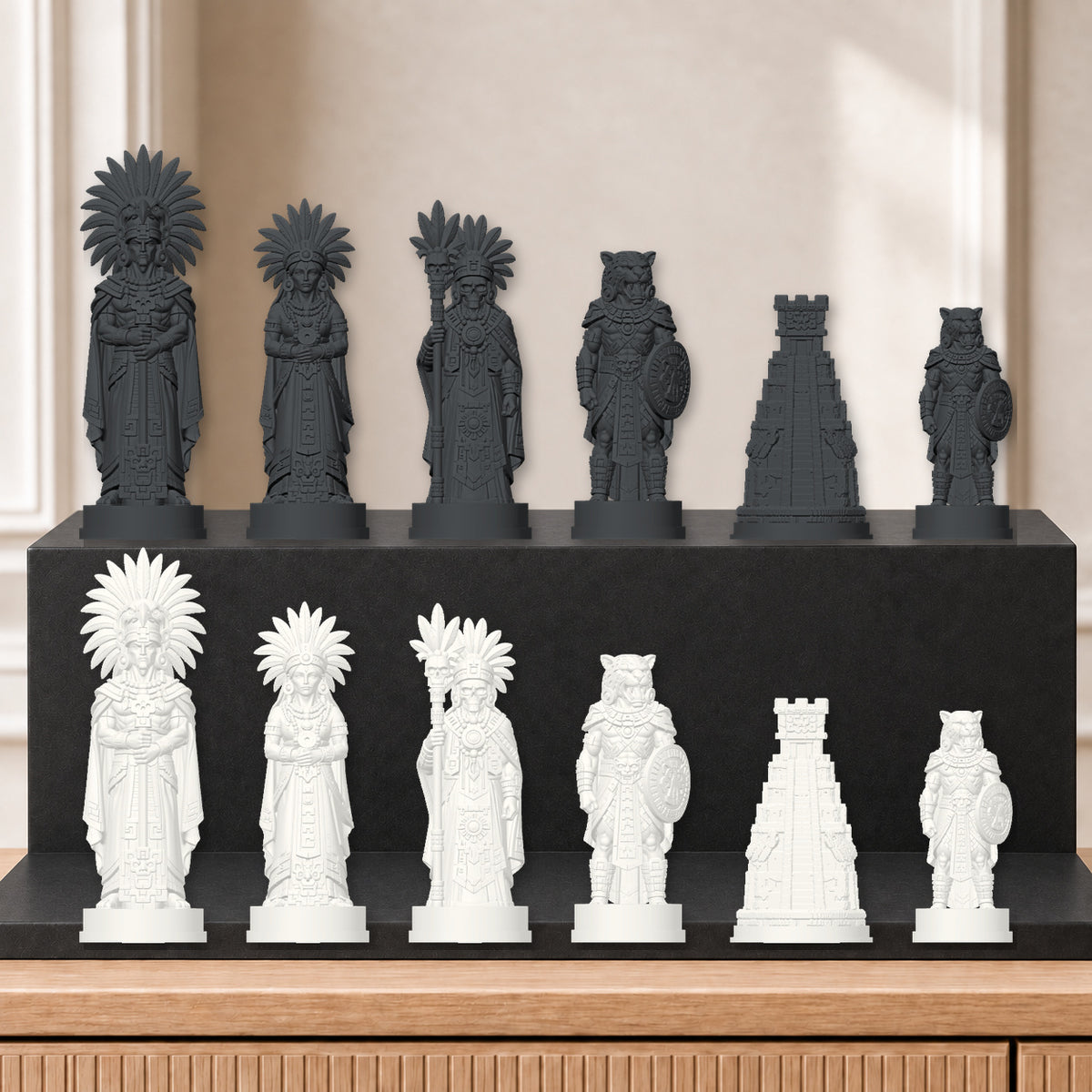 Azteken – thematisches Schachfigurenset mit 32 Figuren – Ansicht 11