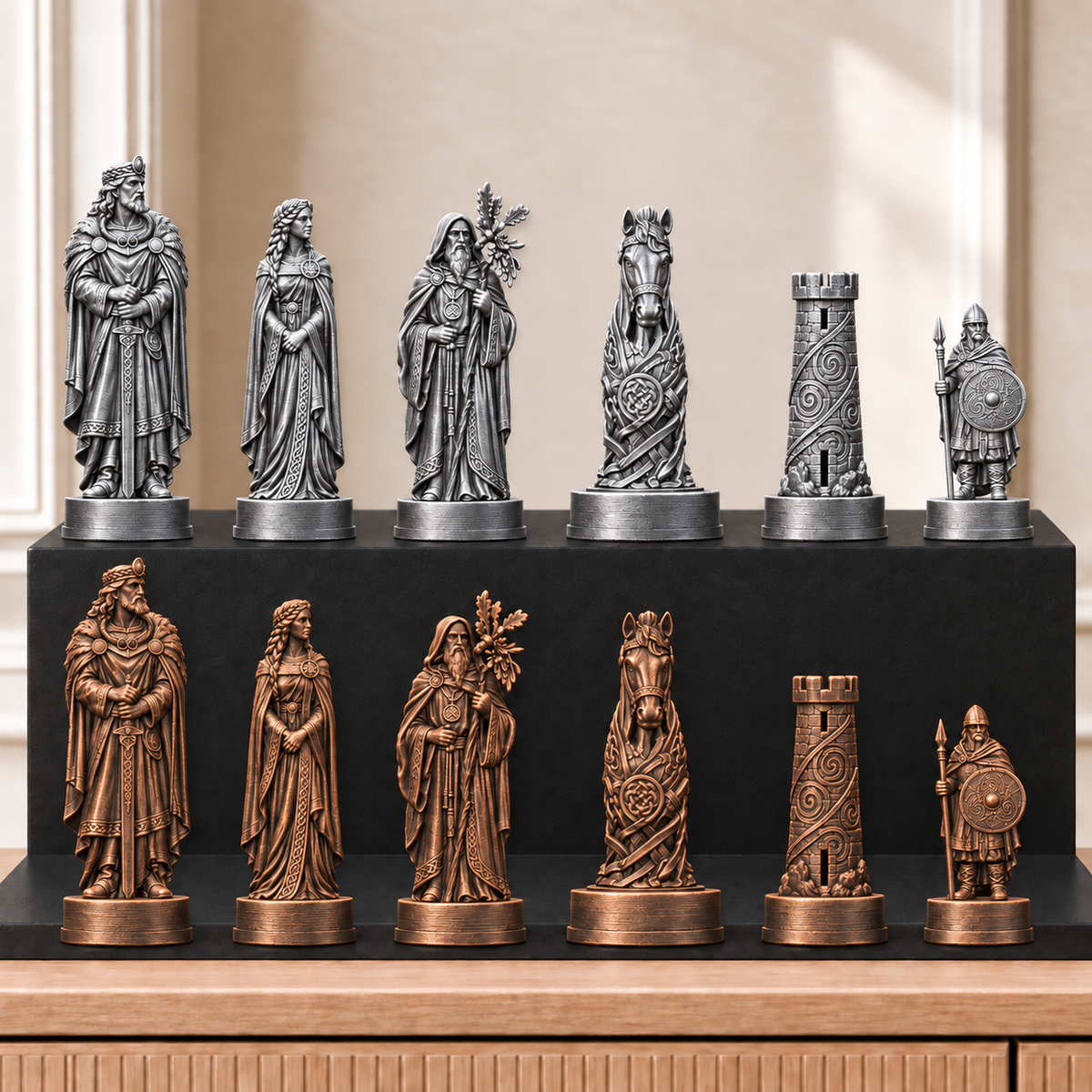 Kelten – thematisches Schachfigurenset mit 32 Figuren – Ansicht 3