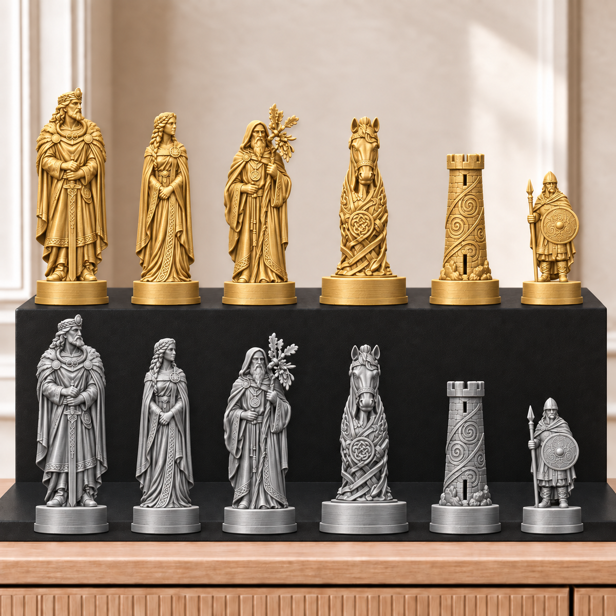 Kelten – thematisches Schachfigurenset mit 32 Figuren – Ansicht 4