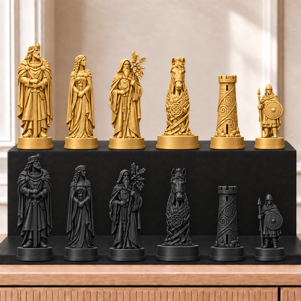 Kelten – thematisches Schachfigurenset mit 32 Figuren – Ansicht 5