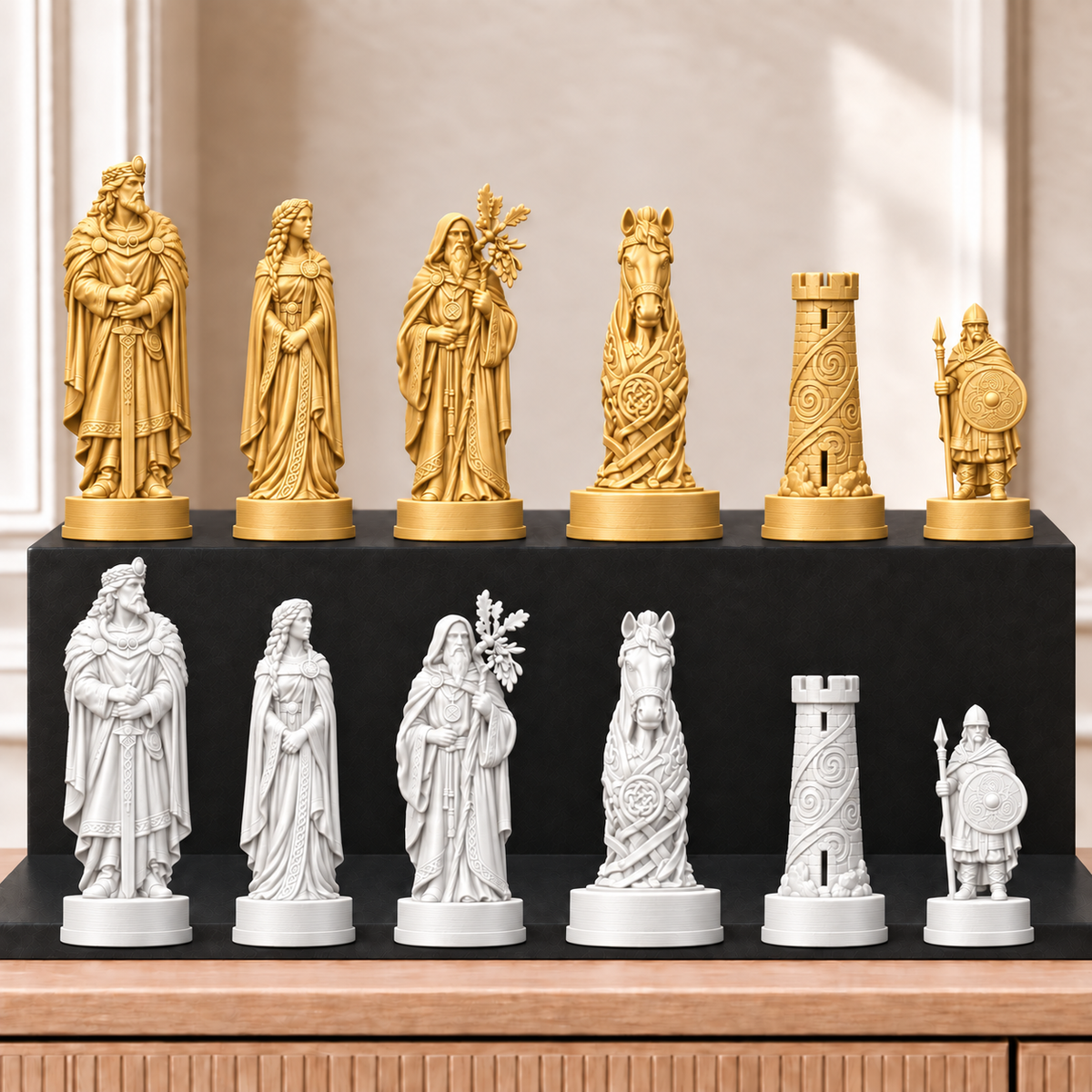 Kelten – thematisches Schachfigurenset mit 32 Figuren – Ansicht 6