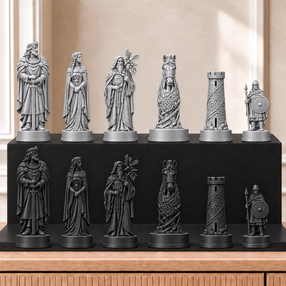 Kelten – thematisches Schachfigurenset mit 32 Figuren – Ansicht 8