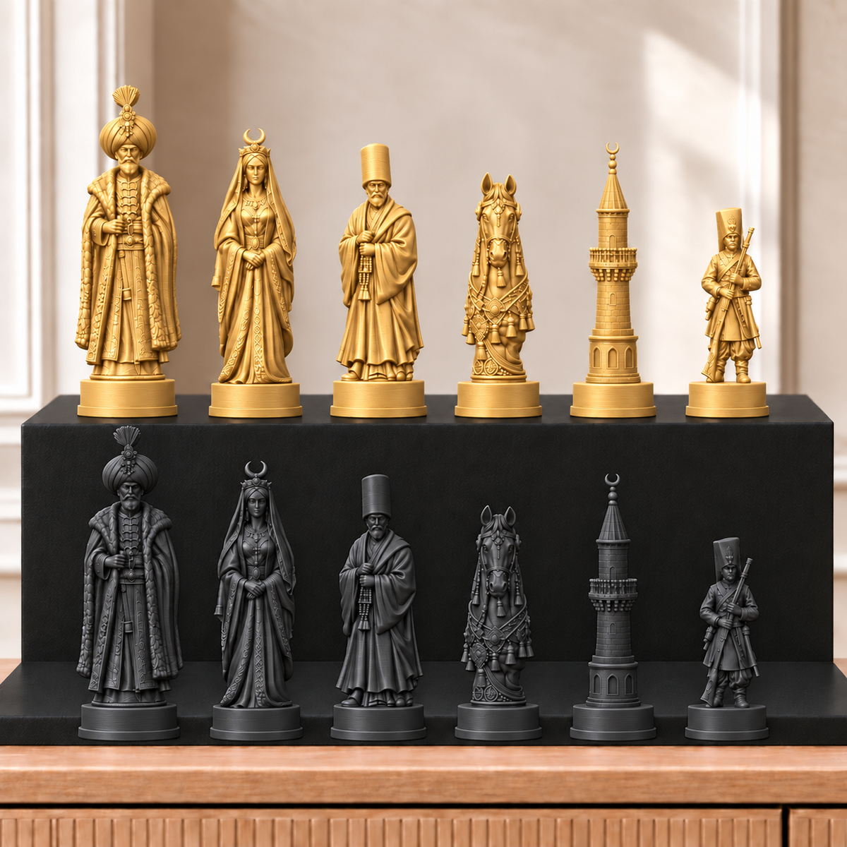 Osmanen – thematisches Schachfigurenset mit 32 Figuren – Ansicht 5