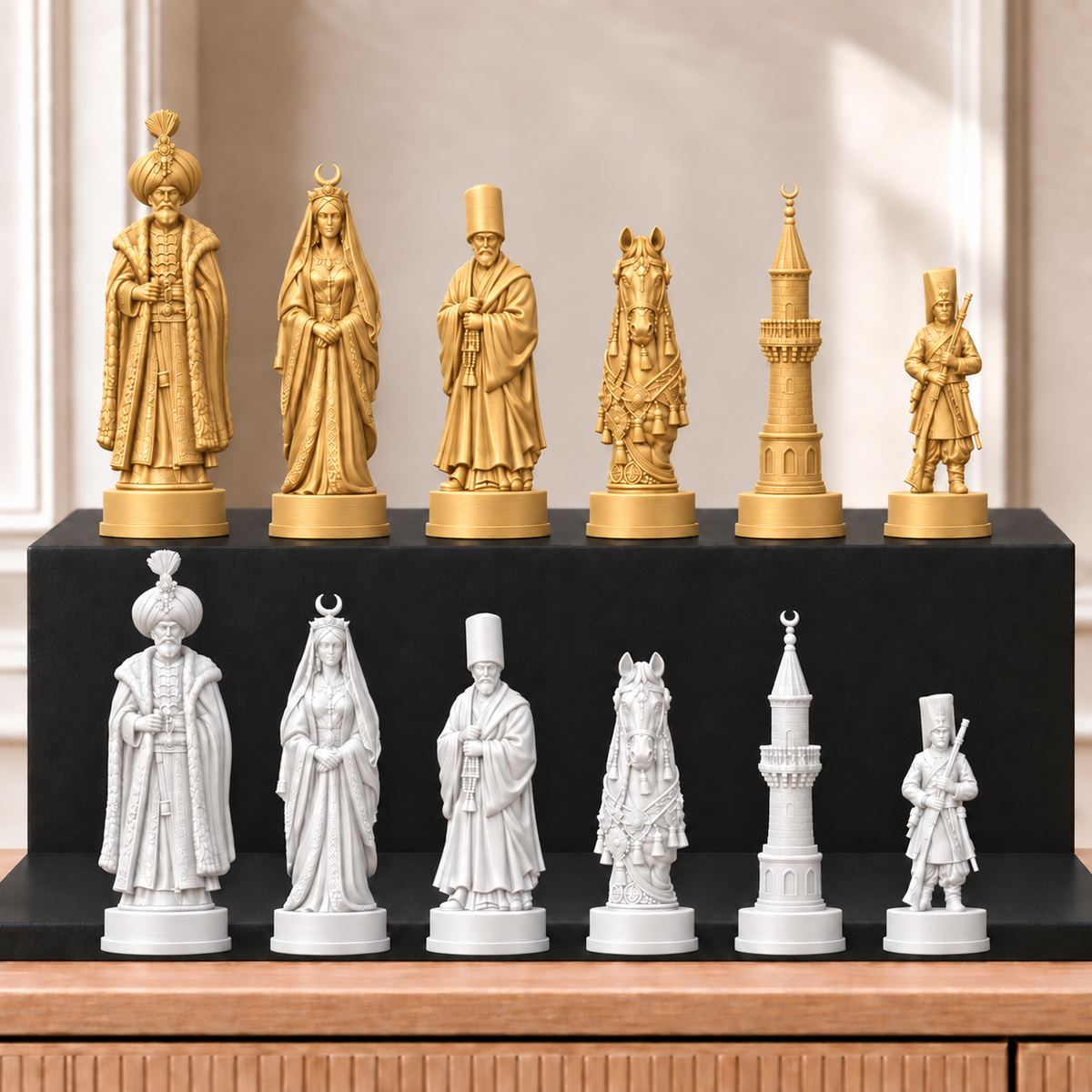 Osmanen – thematisches Schachfigurenset mit 32 Figuren – Ansicht 6