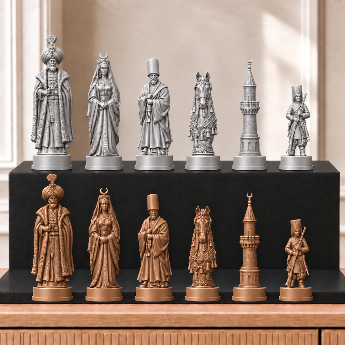 Osmanen – thematisches Schachfigurenset mit 32 Figuren – Ansicht 10