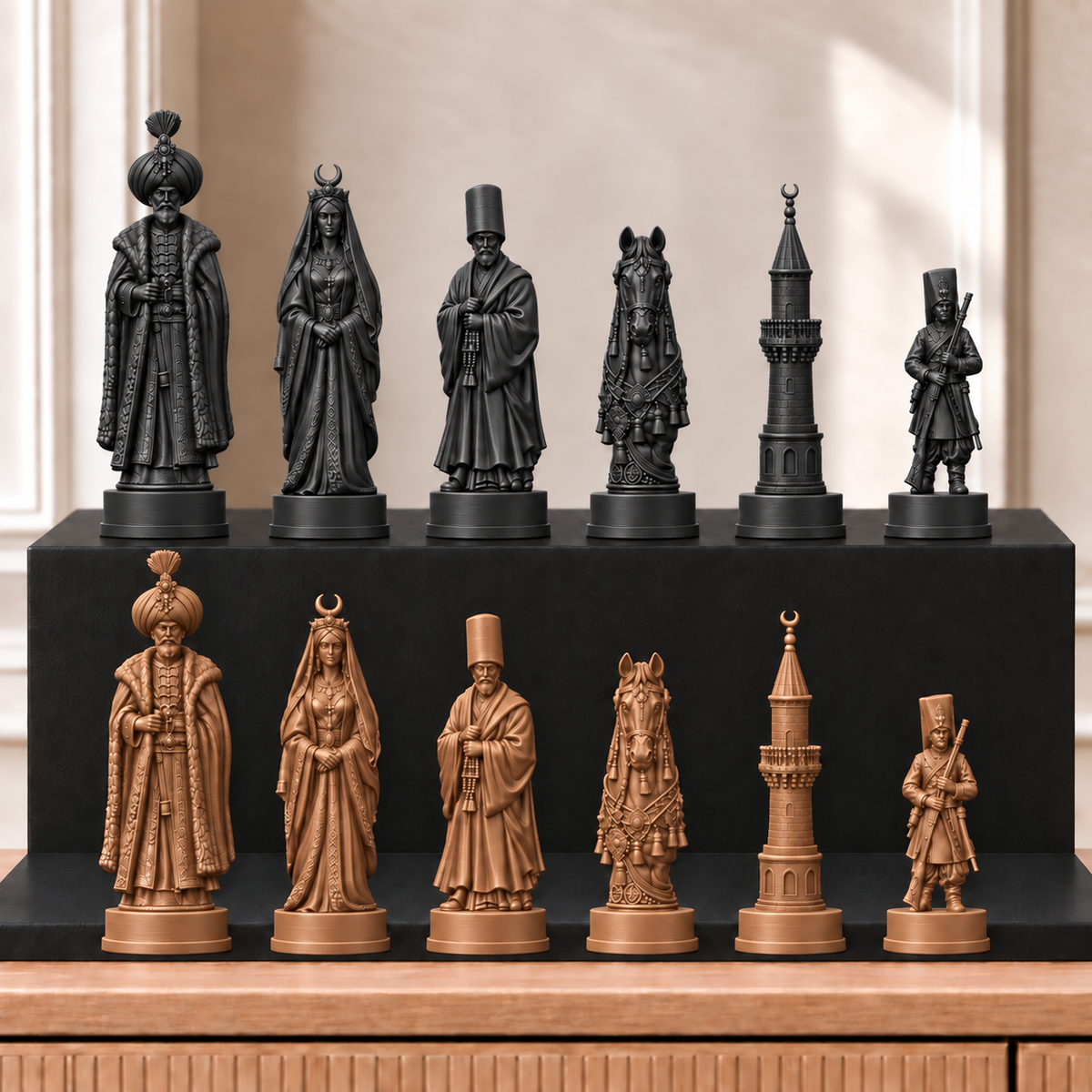 Osmanen – thematisches Schachfigurenset mit 32 Figuren – Ansicht 12