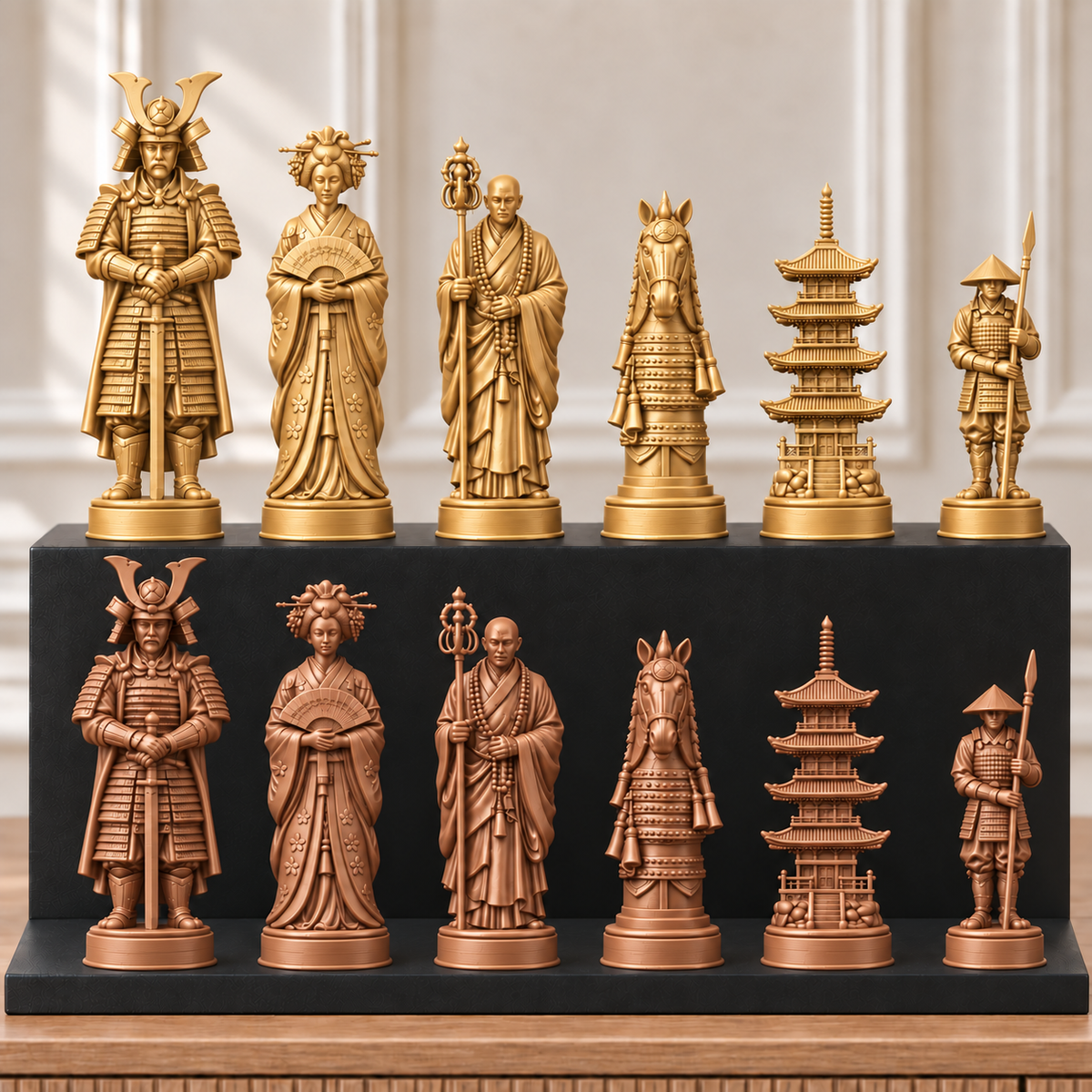 Samurai – thematisches Schachfigurenset mit 32 Figuren – Ansicht 7