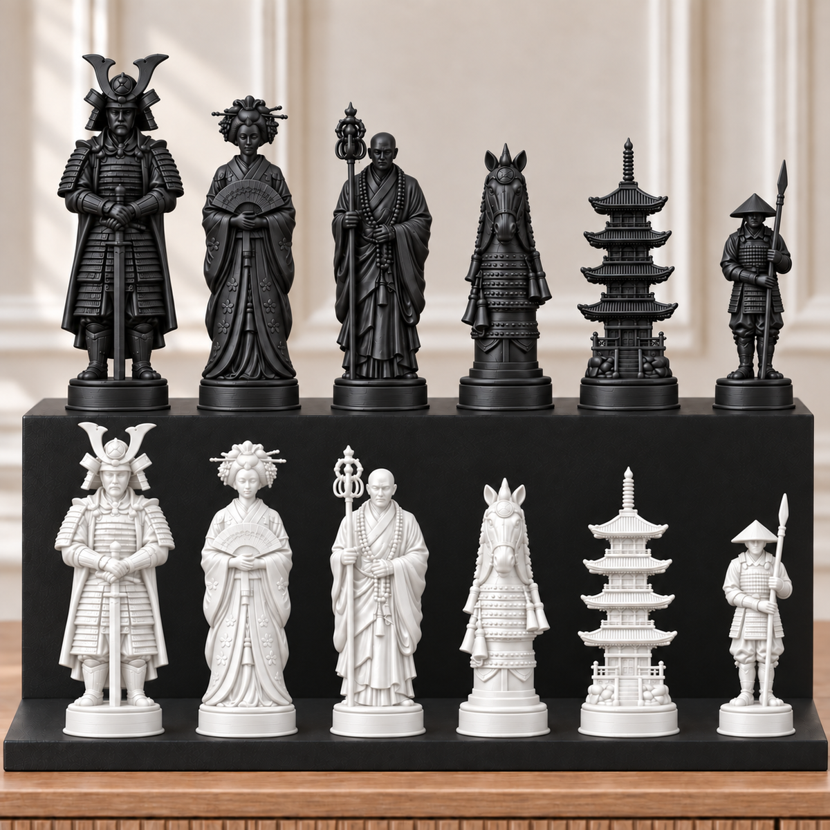 Samurai – thematisches Schachfigurenset mit 32 Figuren – Ansicht 11