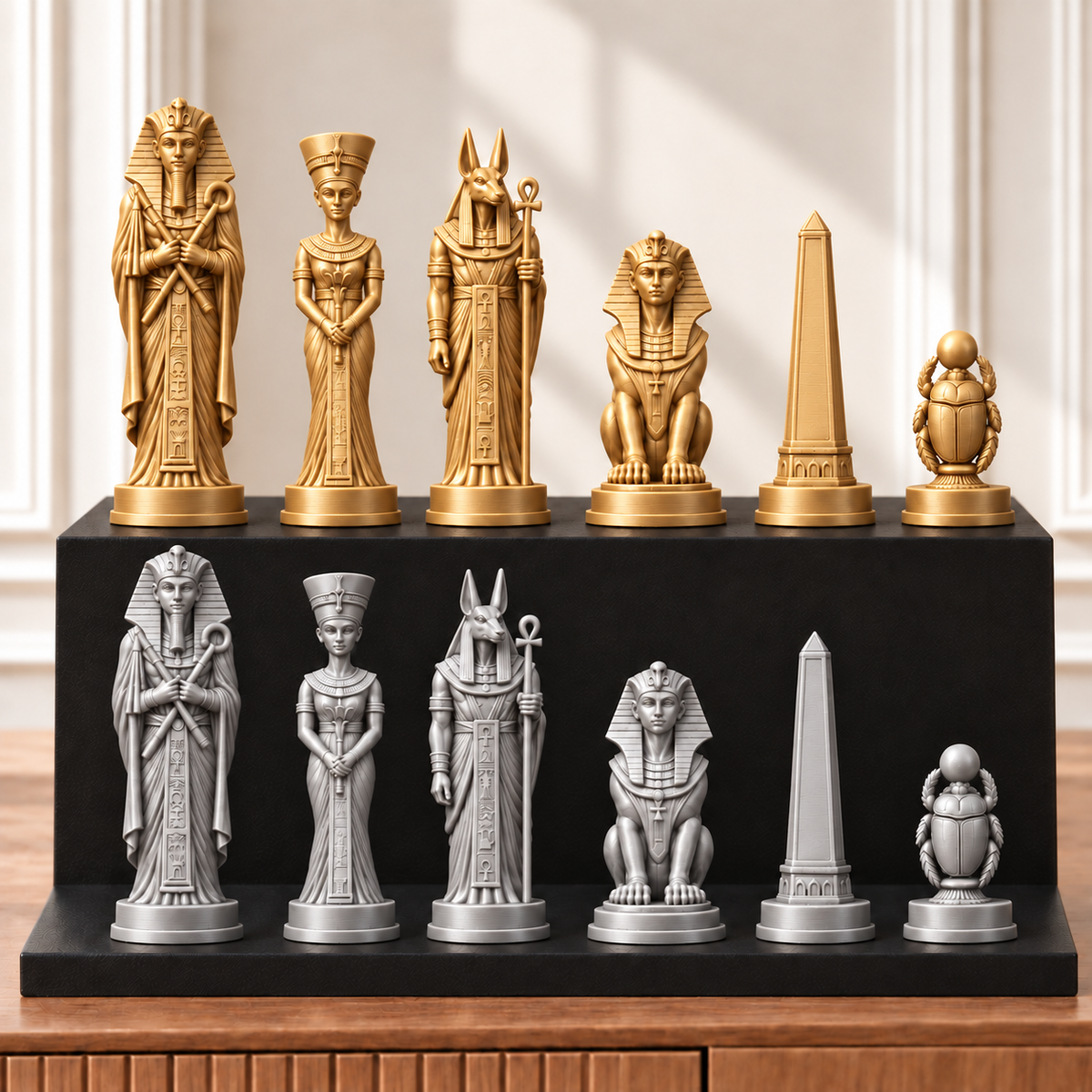 Altes Ägypten – thematisches Schachfigurenset mit 32 Figuren – Ansicht 4