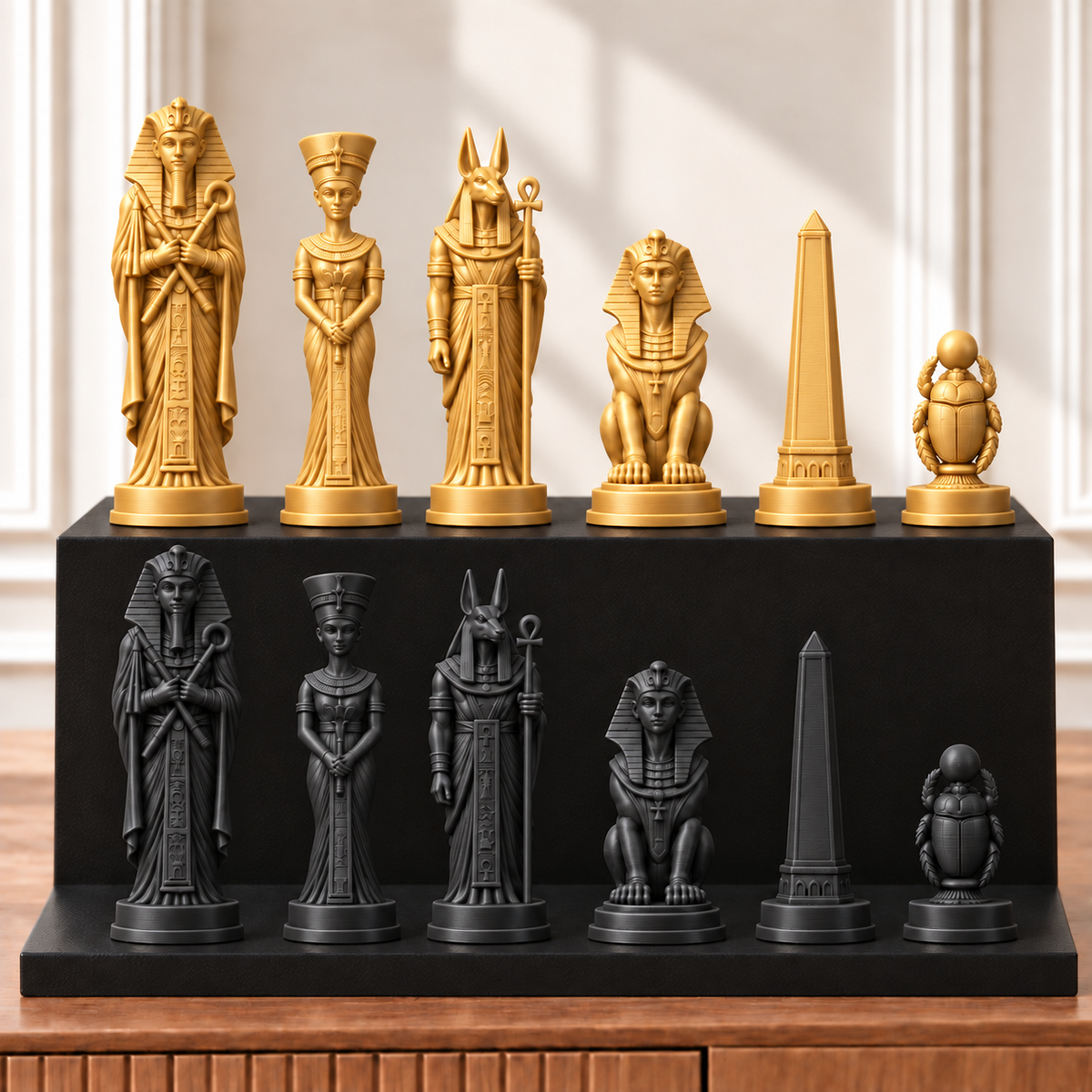 Altes Ägypten – thematisches Schachfigurenset mit 32 Figuren – Ansicht 5