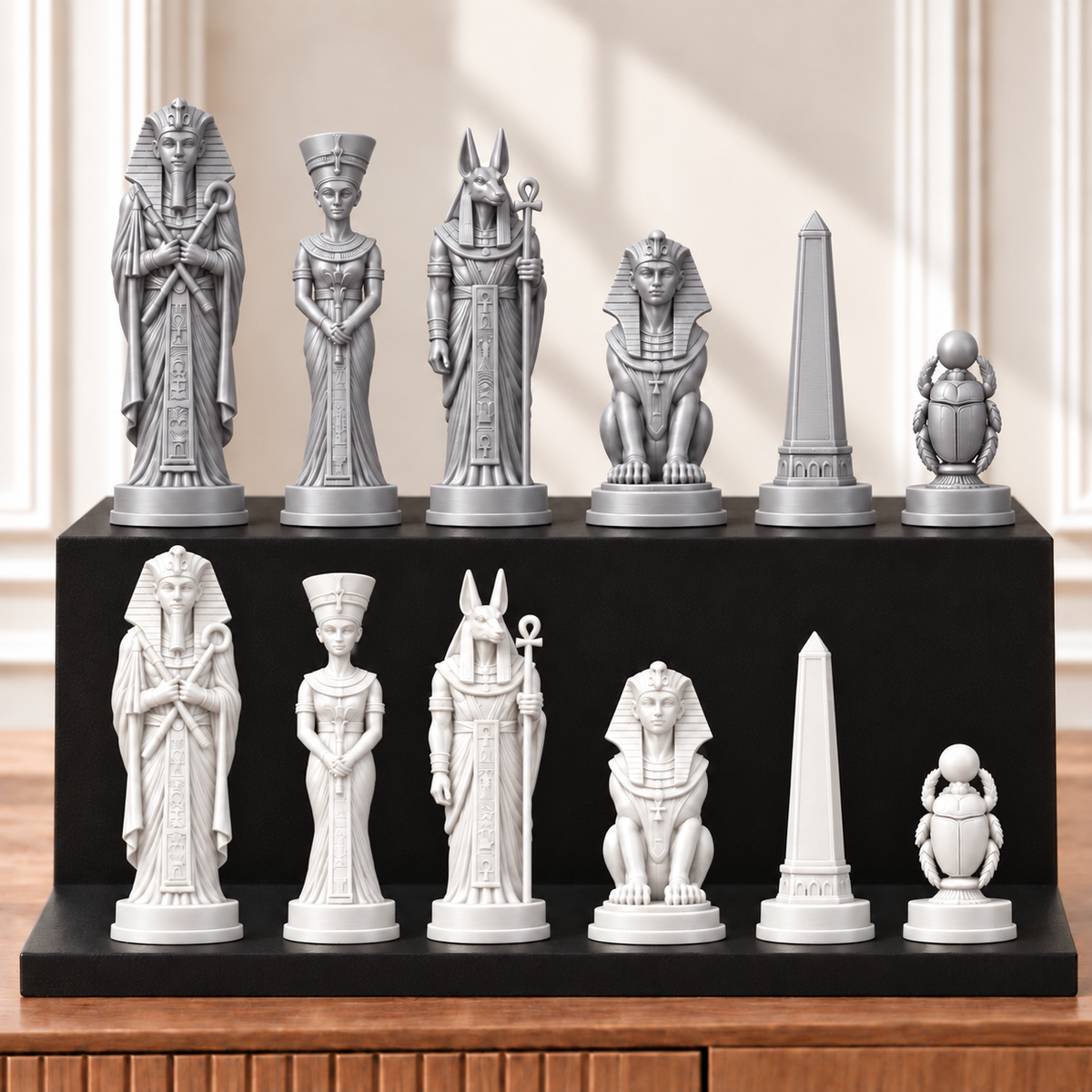 Altes Ägypten – thematisches Schachfigurenset mit 32 Figuren – Ansicht 9