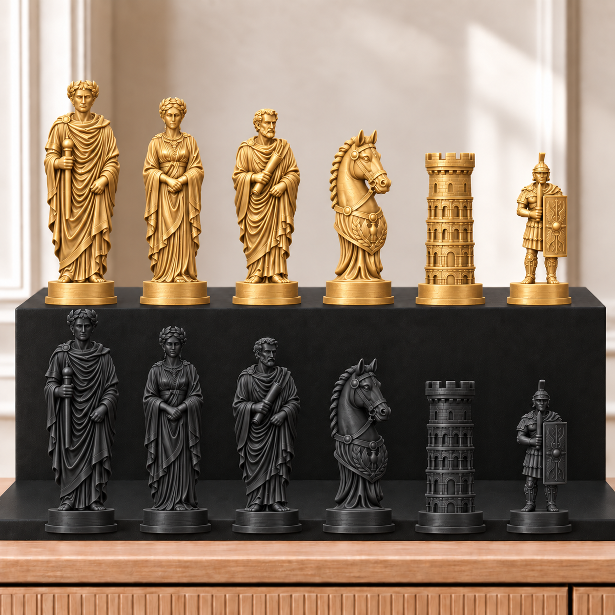 Römisches Reich – thematisches Schachfigurenset mit 32 Figuren – Ansicht 5