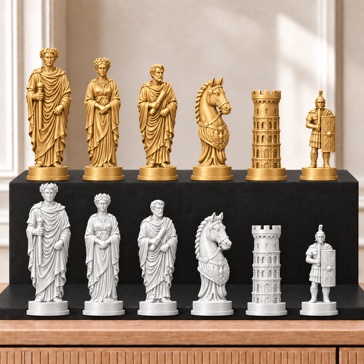 Römisches Reich – thematisches Schachfigurenset mit 32 Figuren – Ansicht 6