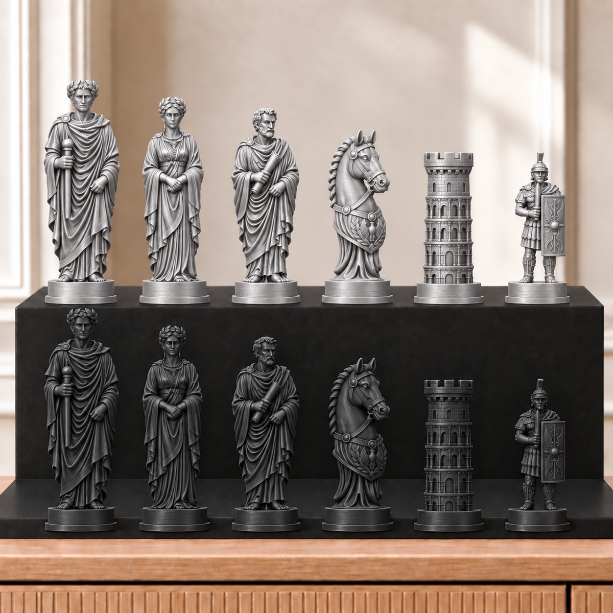 Römisches Reich – thematisches Schachfigurenset mit 32 Figuren – Ansicht 8