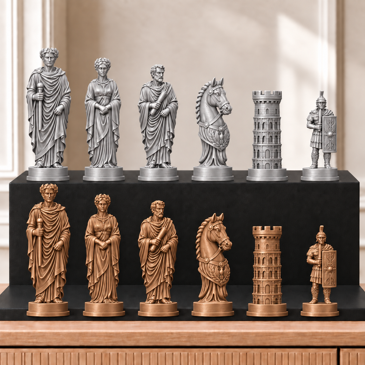Römisches Reich – thematisches Schachfigurenset mit 32 Figuren – Ansicht 10