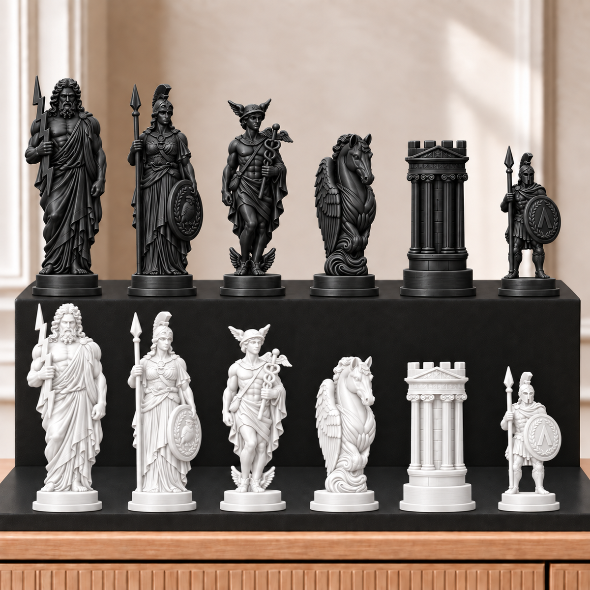 Griechische Götter – thematisches Schachfigurenset mit 32 Figuren – Ansicht 11
