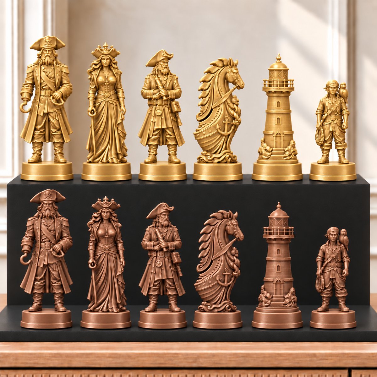 Piraten – thematisches Schachfigurenset mit 32 Figuren – Ansicht 7