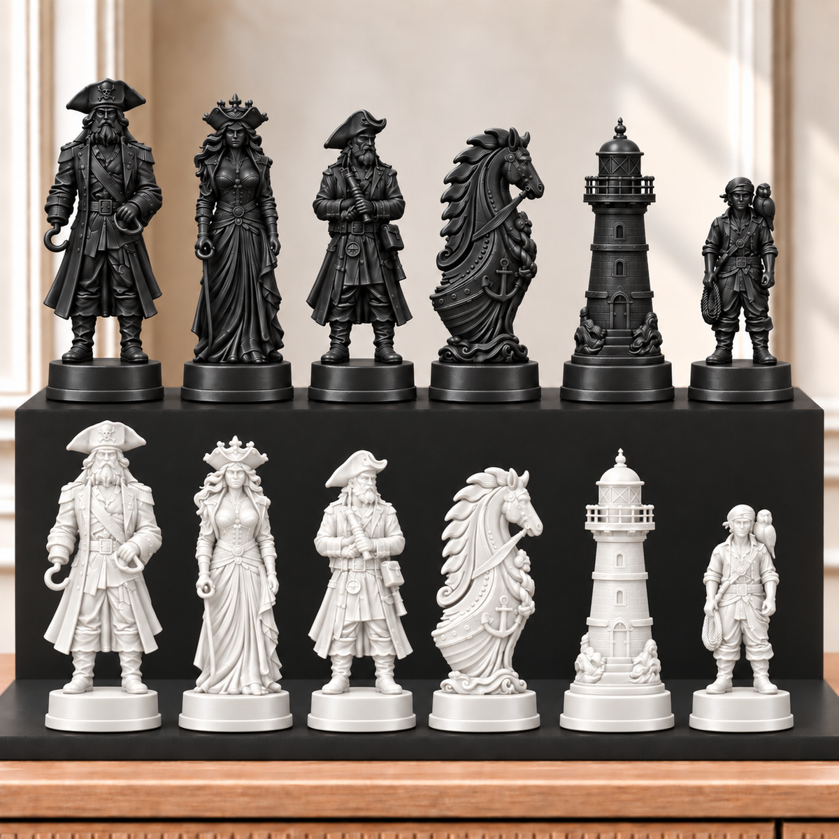 Piraten – thematisches Schachfigurenset mit 32 Figuren – Ansicht 11