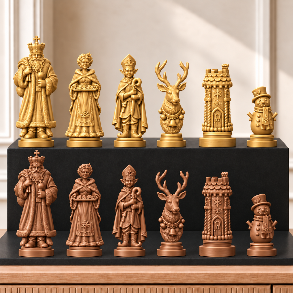 Weihnachten – thematisches Schachfigurenset mit 32 Figuren – Ansicht 7