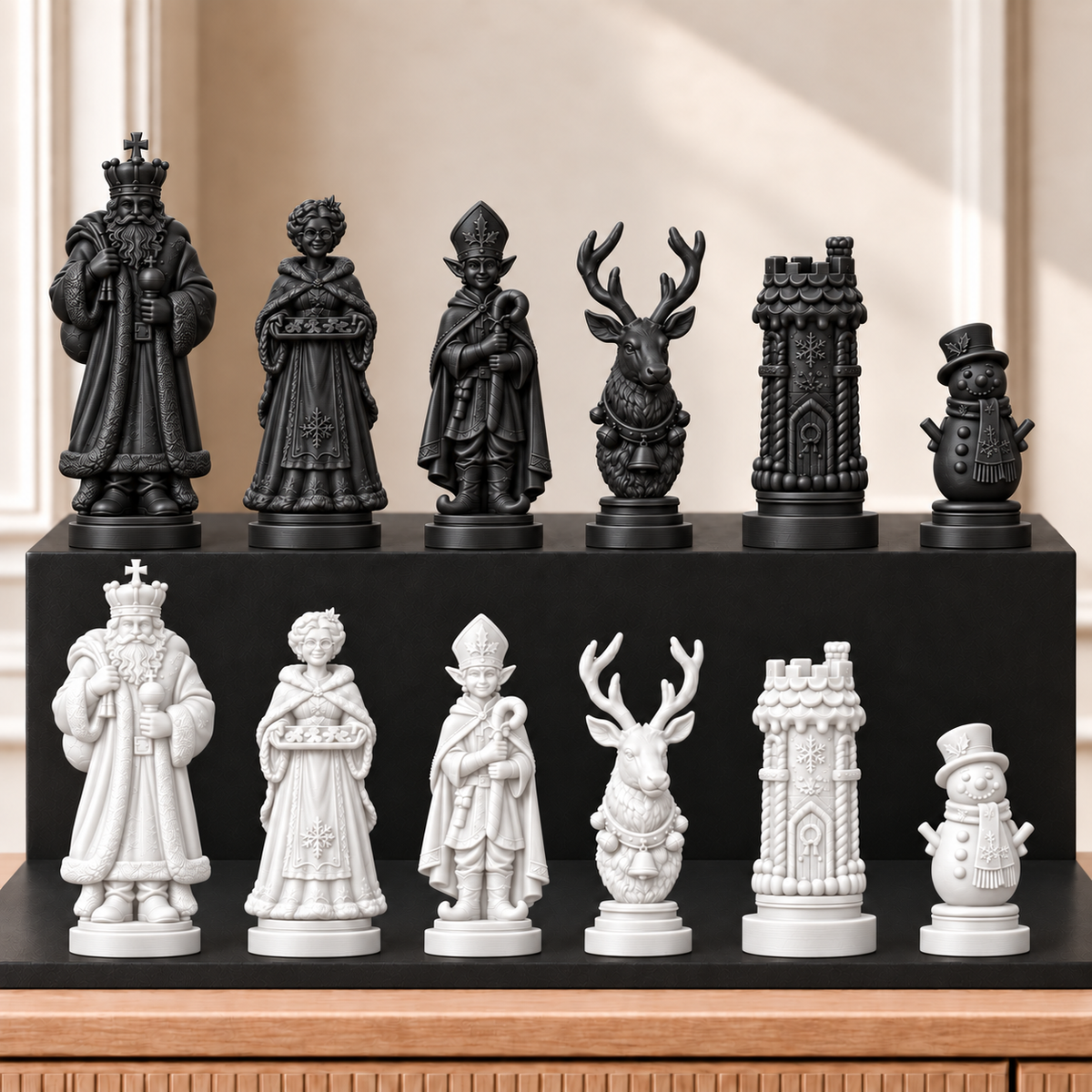 Weihnachten – thematisches Schachfigurenset mit 32 Figuren – Ansicht 11