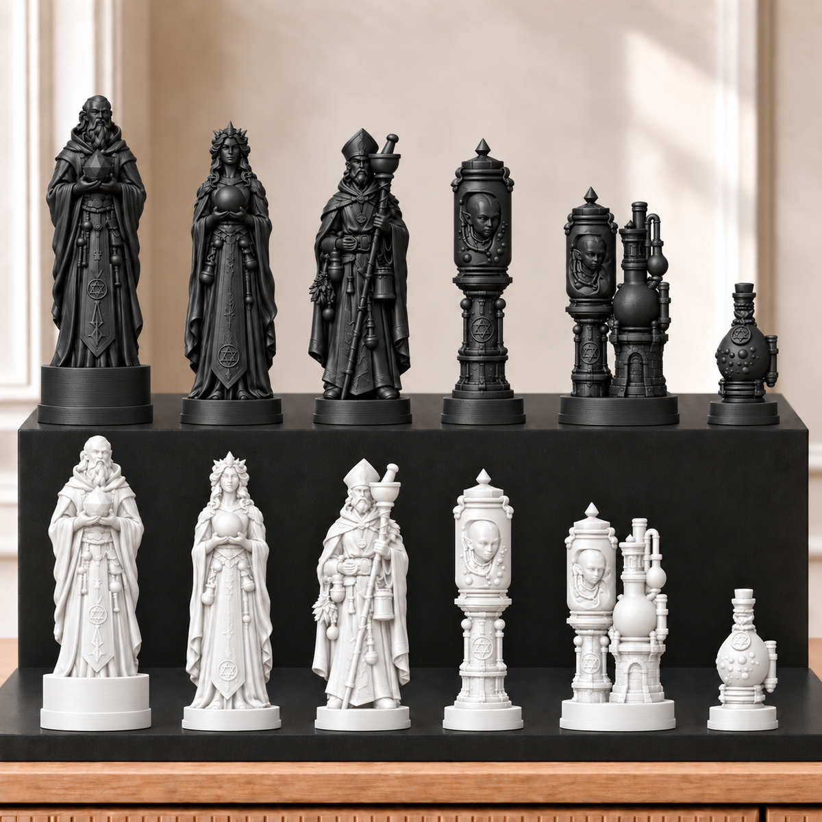 Alchemie – thematisches Schachfigurenset mit 32 Figuren – Ansicht 11