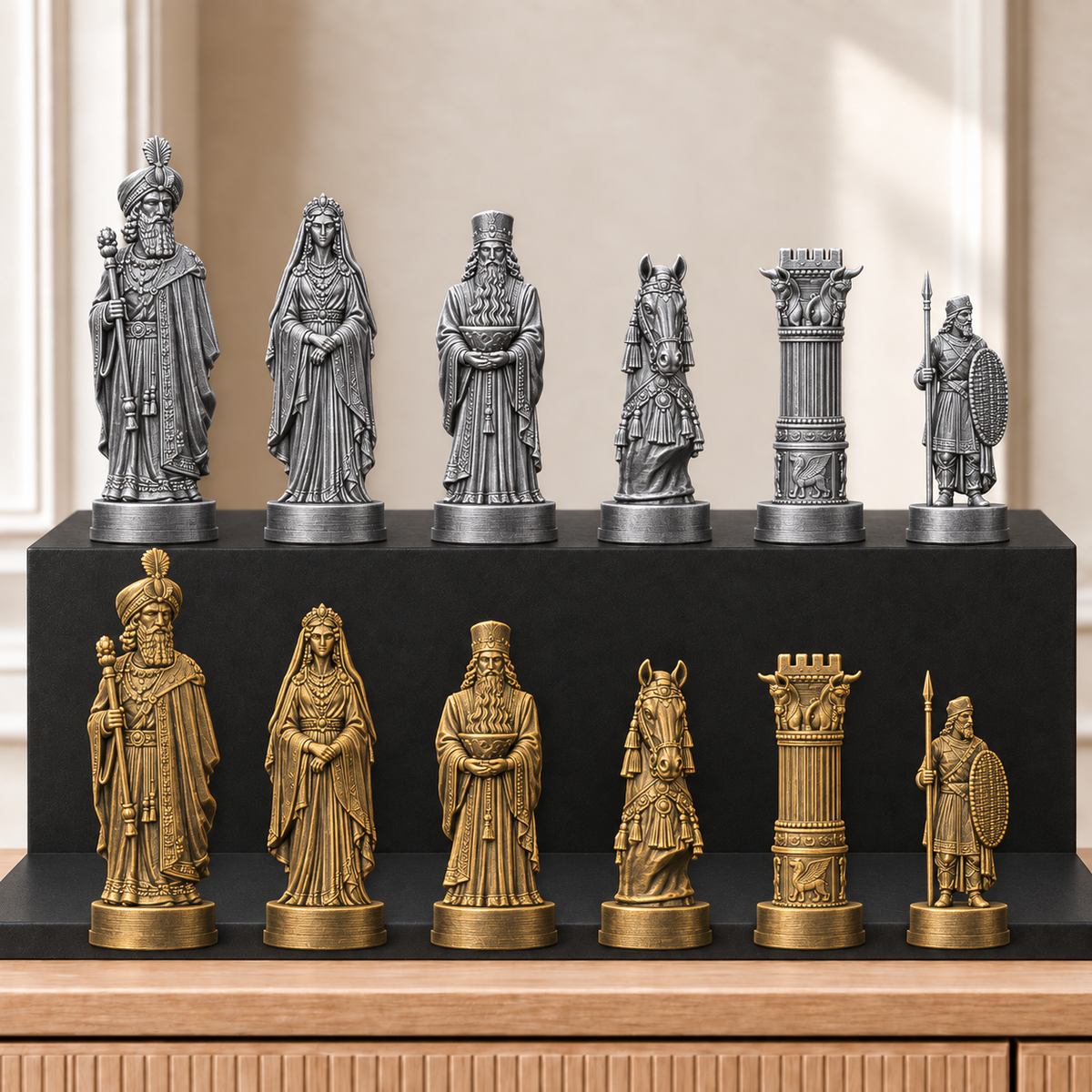 Persien – thematisches Schachfigurenset mit 32 Figuren – Ansicht 2